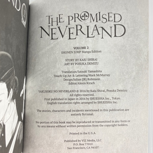 The Promised Neverland 2 Manga Novel by Kaiu Shirai 2018 Paperback Book - Picture 4 of 7